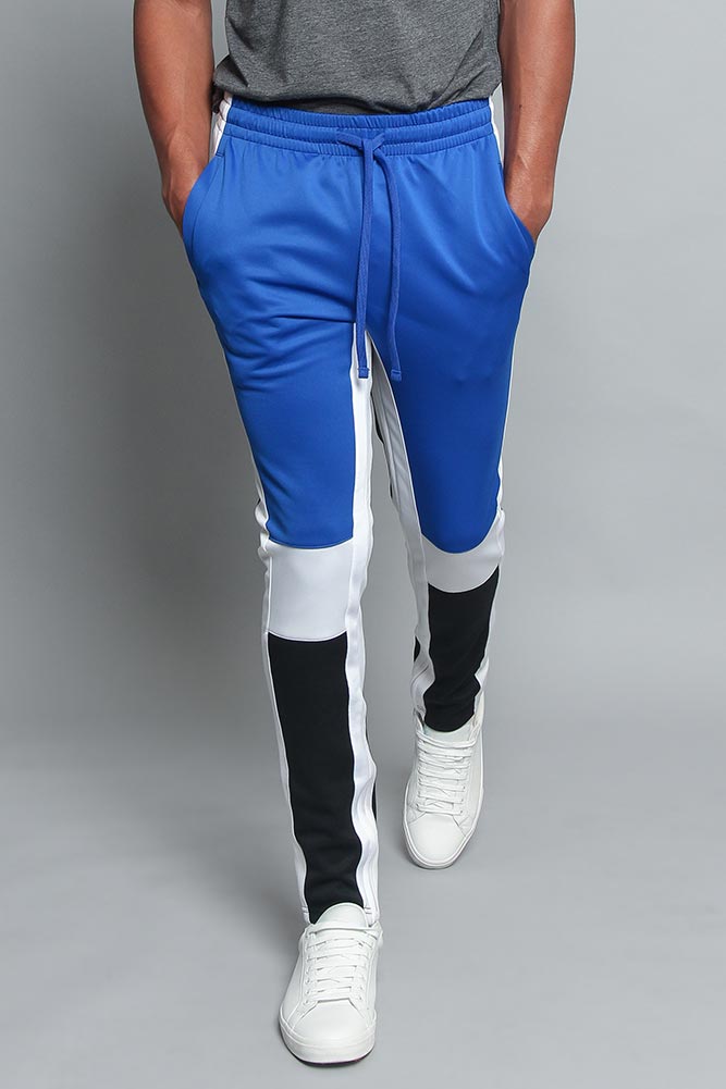 Tri Colored Color Blocked Track Pants – G-Style USA