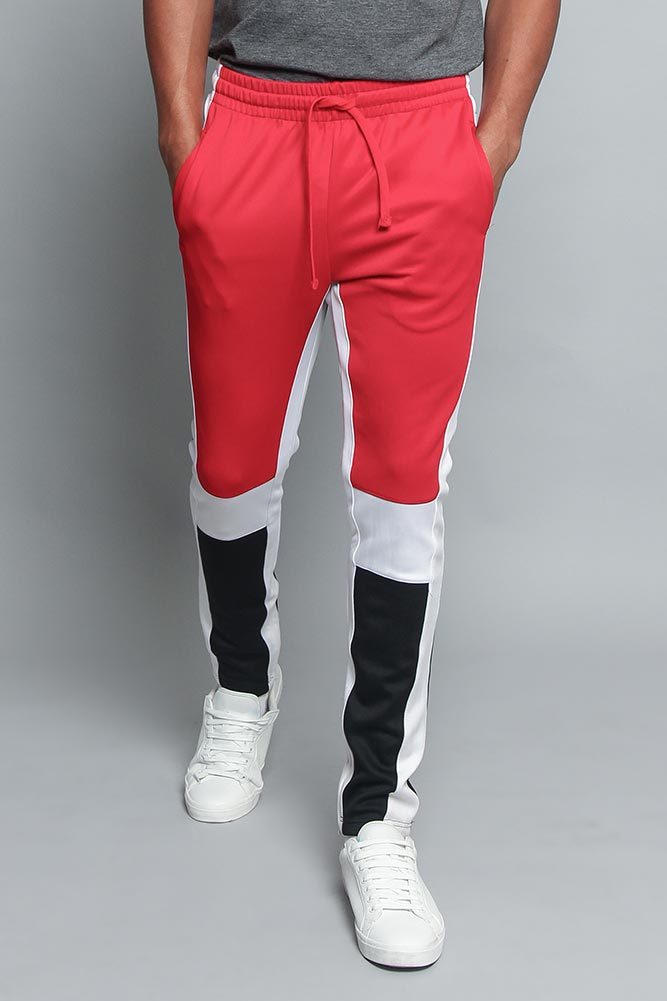Tri Colored Color Blocked Track Pants – G-Style USA