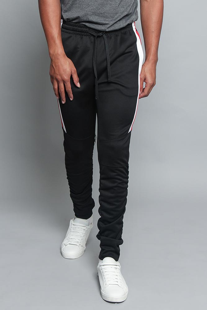 Scrunched Bungee Double Striped Track Pants – G-Style USA