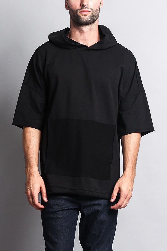 Men's Over Sized Hooded T-Shirt With Extended Hem – G-Style USA