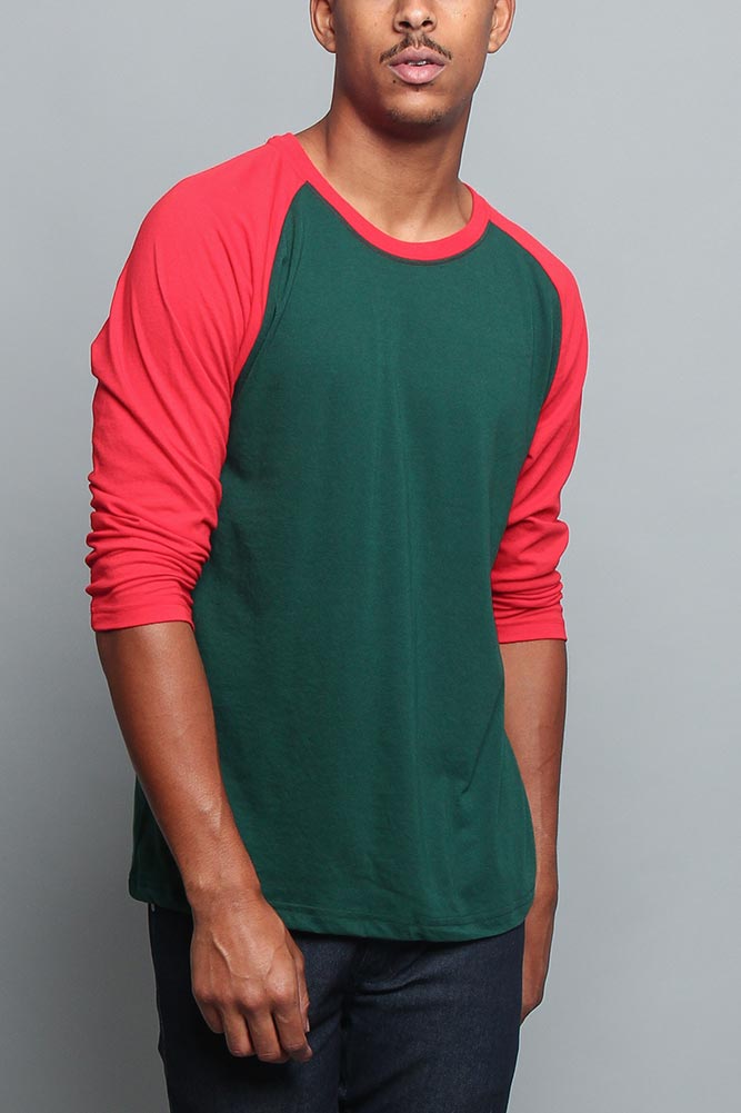Black and best sale green baseball tee